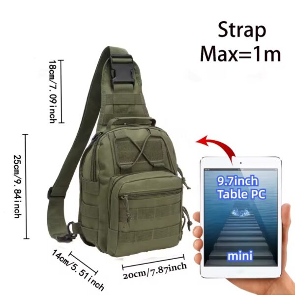 THURAM Tactical Sling Backpack – Outdoor EDC Shoulder Bag for Daily Use - Image 5