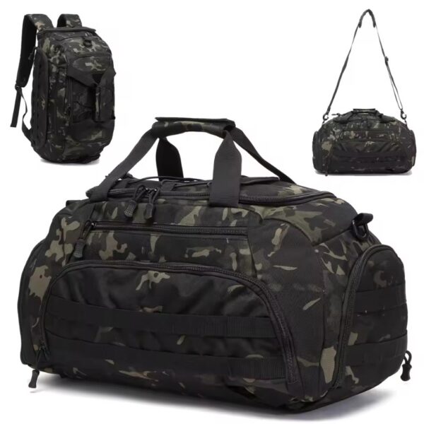 3-in-1 Tactical Gym Backpack with Shoe Compartment for Travel & Sports - Image 2