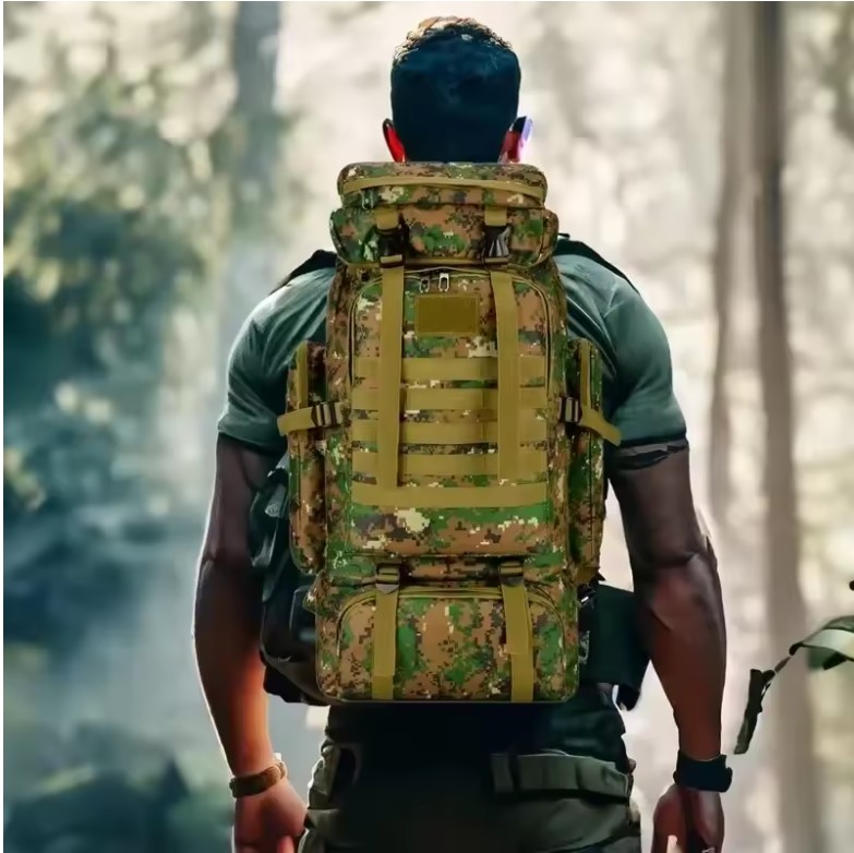80L/100L Large Tactical Hiking Backpack – Outdoor Travel & Climbing Bag - Image 2
