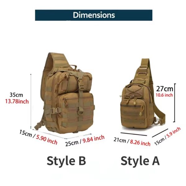 Tactical Sling Backpack Waterproof EDC Bag for Outdoor Hiking Campin - Image 7