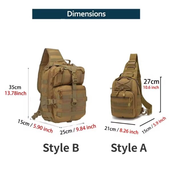 Tactical Sling Backpack – Waterproof EDC Assault Pack for Outdoor Hiking & Travel - Image 7